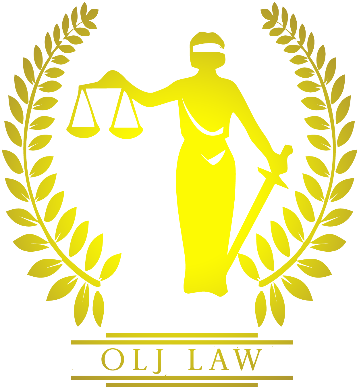 OLJ Law Logo - Gold